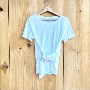 Anthropologie Wrap White Tee Sz Large